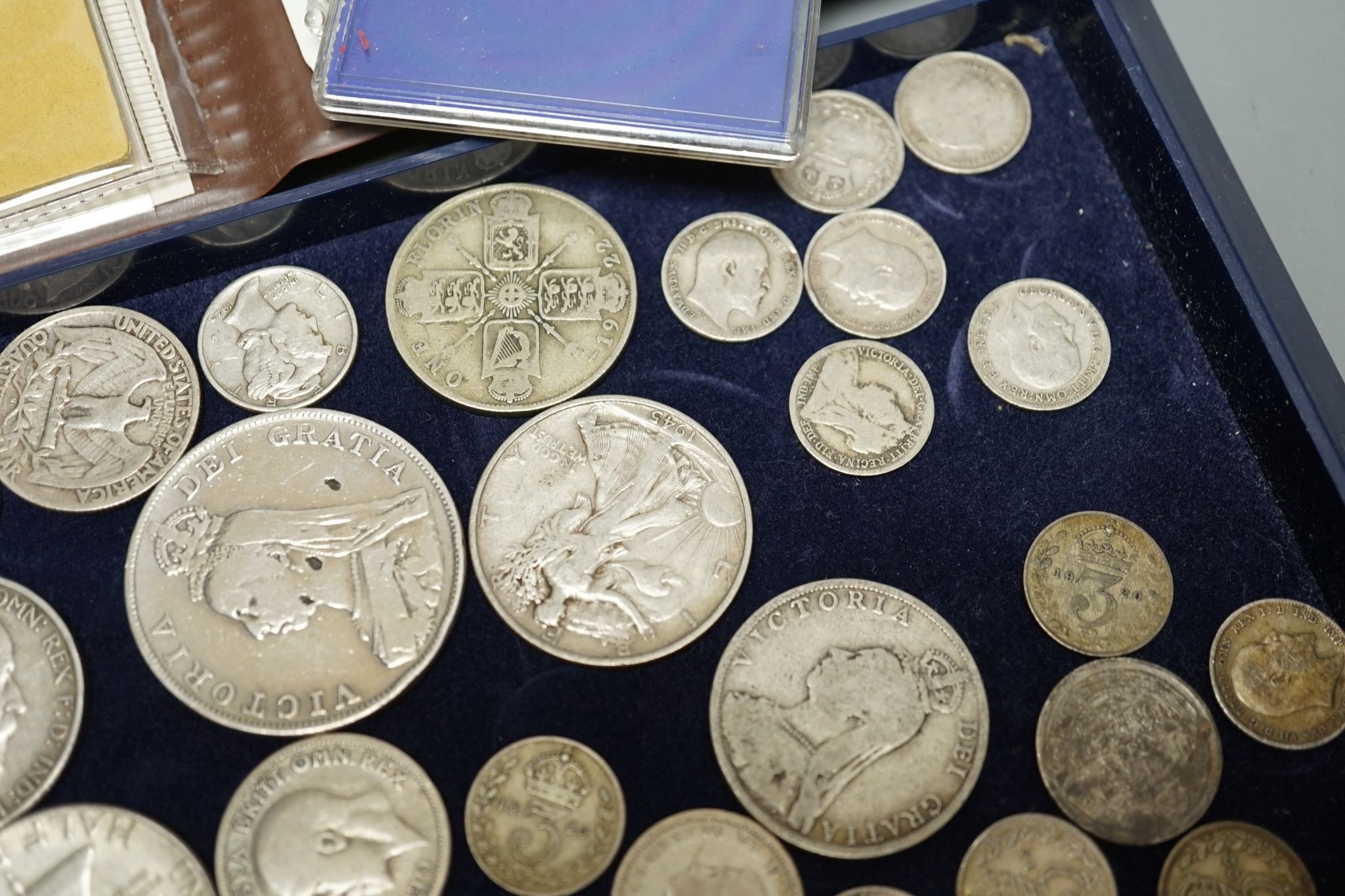 A group of Roman and later bronze coins